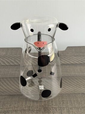 Cow Carafe Pitcher Cow Water Pitcher With Cup Bedside Water Carafe Cow Glass Set